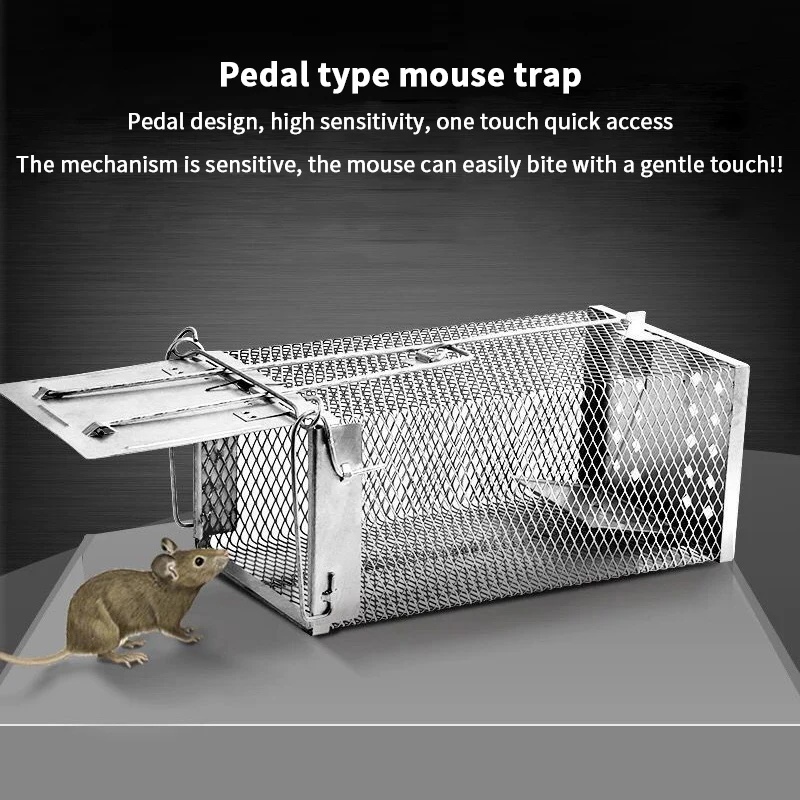 OTTON Jebakan Perangkap Tikus Kandang Besi Automatic Mousetrap - B-20 Gambar produk OTTON Jebakan Perangkap Tikus Kandang Besi Automatic Mousetrap - B-20 - 4