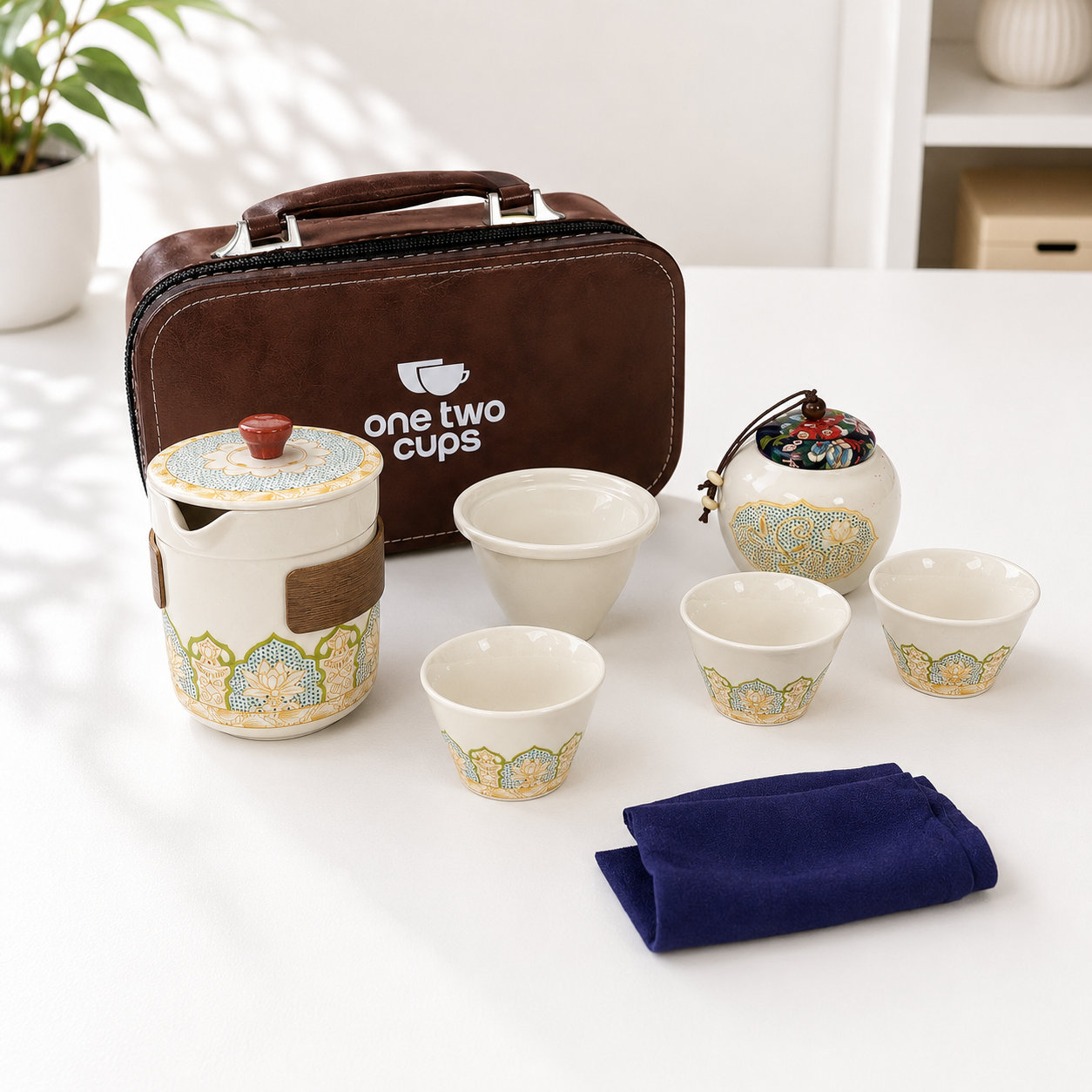 One Two Cups Set Teko Gelas Keramik Kopi Teh 3 Cangkir 1 Teko 1 Toples - S520 Gambar produk One Two Cups Set Teko Gelas Keramik Kopi Teh 3 Cangkir 1 Teko 1 Toples - S520 - 7