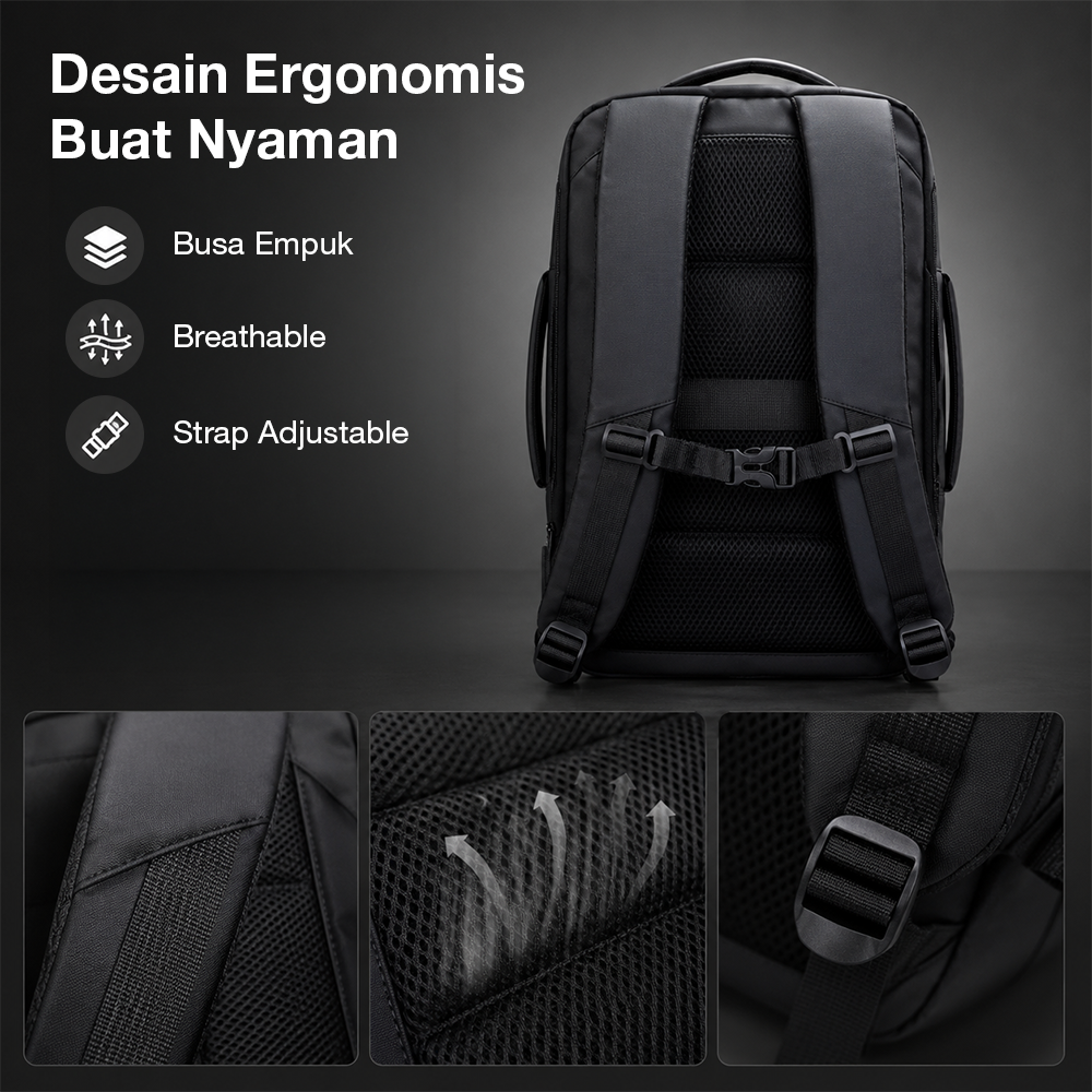 VORMOR Tas Ransel Laptop Backpack USB Charging - KC01 Gambar produk VORMOR Tas Ransel Laptop Backpack USB Charging - KC01 - 2