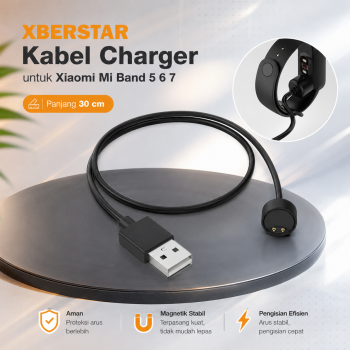 Gambar produk XBERSTAR Kabel Charger Dock for Xiaomi Mi Band 5 6 7 30cm - EDCS300