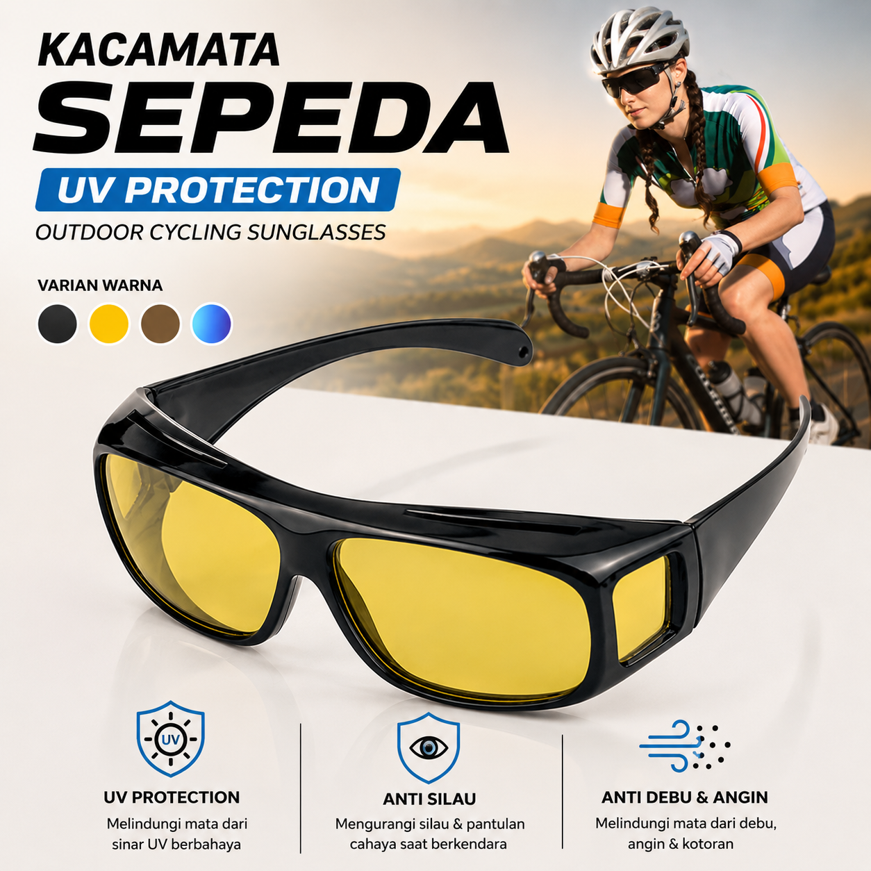 FORAUTO Kacamata Sepeda UV Protection Outdoor Cycling Sunglasses - NJ747 Gambar produk FORAUTO Kacamata Sepeda UV Protection Outdoor Cycling Sunglasses - NJ747 - Utama