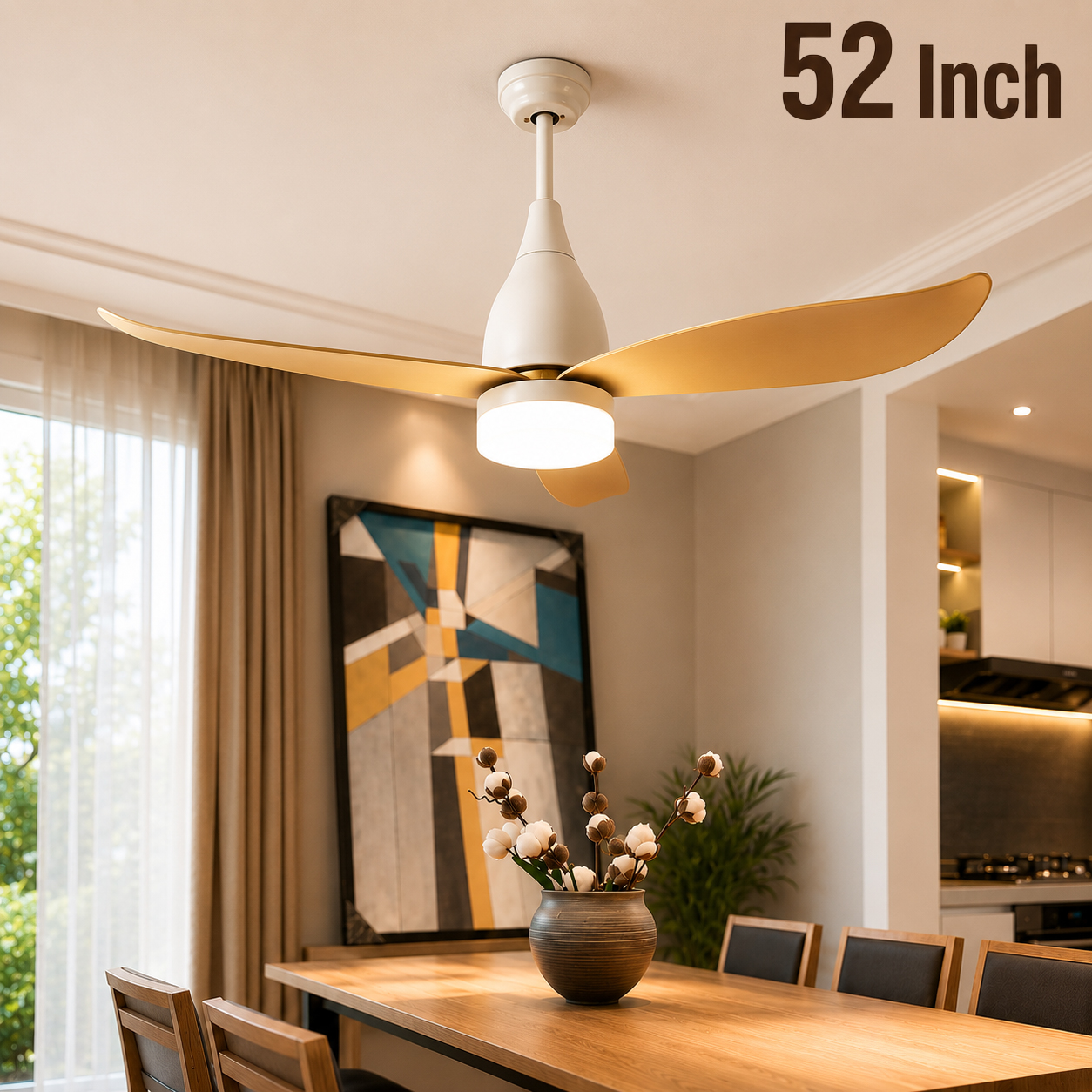 SOVE Kipas Angin Gantung Plafon Ceiling Fan LED 3 Color 52 Inch - TV-3 Gambar produk SOVE Kipas Angin Gantung Plafon Ceiling Fan LED 3 Color 52 Inch - TV-3 - Utama