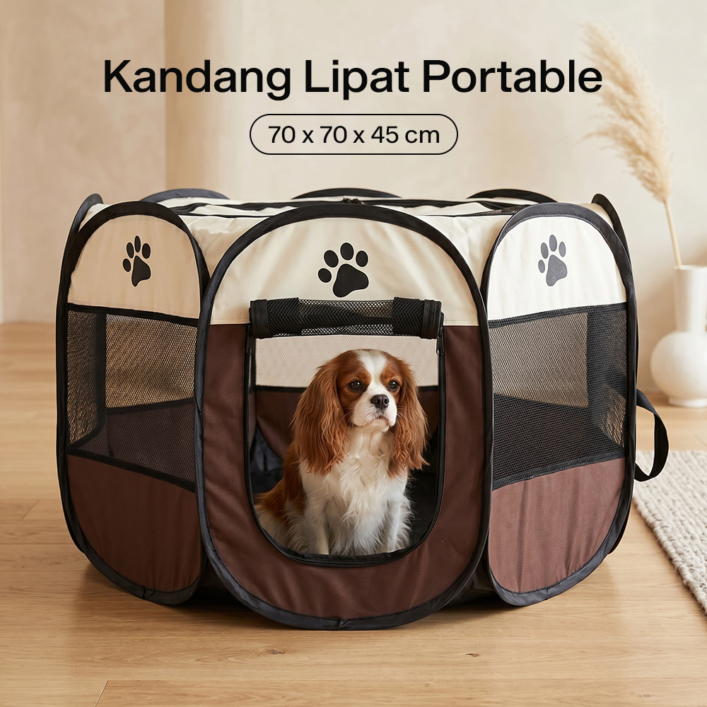 BRun Kandang Lipat Hewan Peliharaan Foldable Pet Cage Waterproof - WL00 Gambar produk BRun Kandang Lipat Hewan Peliharaan Foldable Pet Cage Waterproof - WL00 - Utama