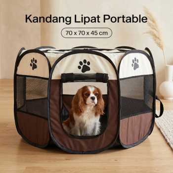 BRun Kandang Lipat Hewan Peliharaan Foldable Pet Cage Waterproof - WL00