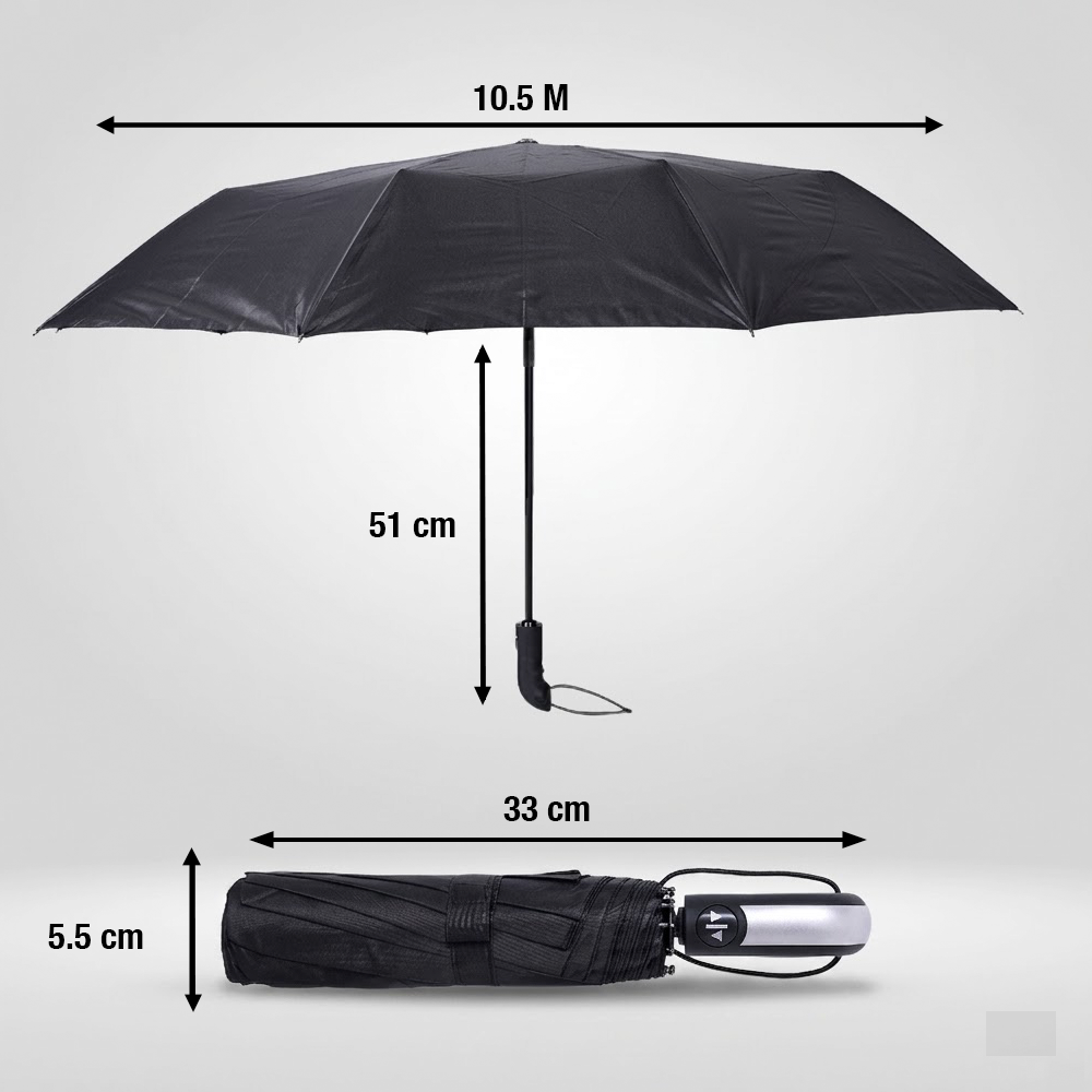 Payung Lipat Buka Tutup Otomatis Polos Windproof 10 Bone 105cm - CJZ13 Gambar produk Payung Lipat Buka Tutup Otomatis Polos Windproof 10 Bone 105cm - CJZ13 - 8