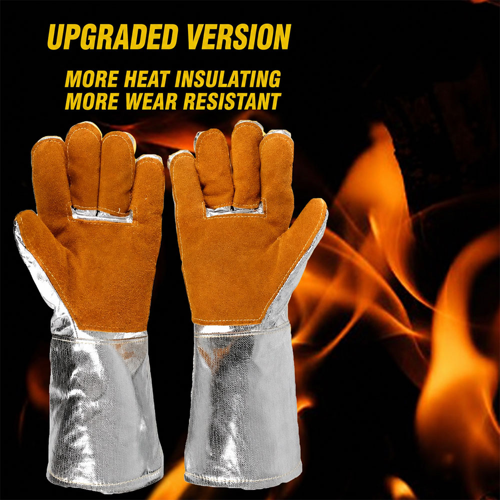 STR Sarung Tangan Las Kulit Alumunium Anti Panas Welding Gloves - STL-60 Gambar produk STR Sarung Tangan Las Kulit Alumunium Anti Panas Welding Gloves - STL-60 - 1