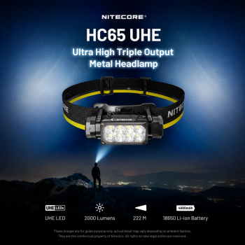 NITECORE Senter Kepala Headlamp LED Ultra High Output IP68 2000 Lumens - HC65 UHE