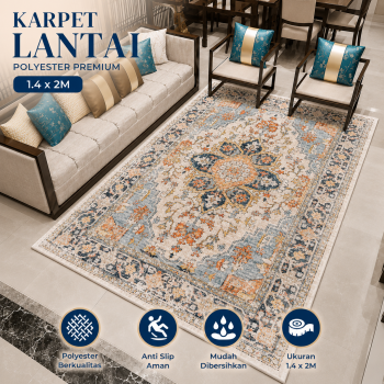 TaffHOME Karpet Lantai Permadani European Style Polyester 1.4x2M - BQ200