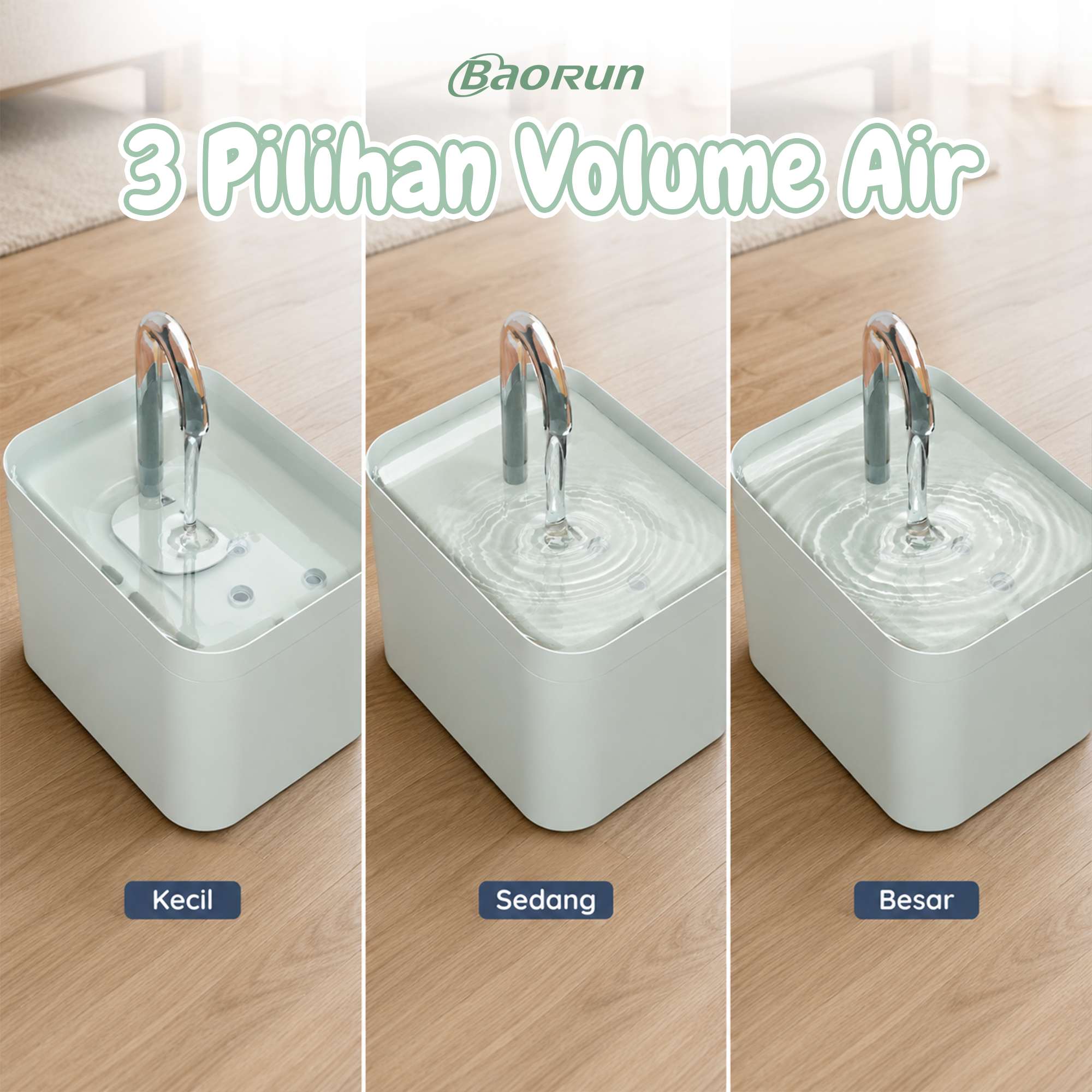 BaoRun Tempat Minum Hewan Elektrik Dispenser Cat Water Fountain 1.5L - PAT220V Gambar produk BaoRun Tempat Minum Hewan Elektrik Dispenser Cat Water Fountain 1.5L - PAT220V - 3