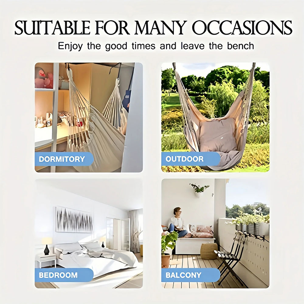 MIZTL Kursi Ayunan Gantung Hammock Chair Hanging Outdoor - JS450 Gambar produk MIZTL Kursi Ayunan Gantung Hammock Chair Hanging Outdoor - JS450 - 5