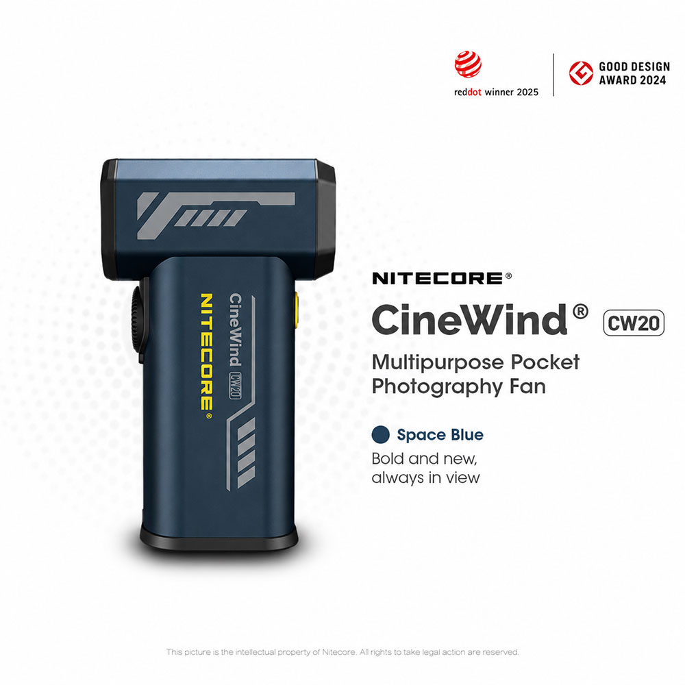 NITECORE Kipas Angin Portable CineWind Photography Fan 98000RPM 18W - CW20 Gambar produk NITECORE Kipas Angin Portable CineWind Photography Fan 98000RPM 18W - CW20 - Utama