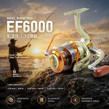 Gambar produk YUMOSHI REELSKING Reel Pancing EF6000 Spinning Fishing Reel 5.2:1 6000 - EF6000
