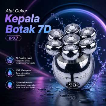COSOUL Alat Cukur Kepala Botak Elektrik Head Shaver 7D Waterproof - V10