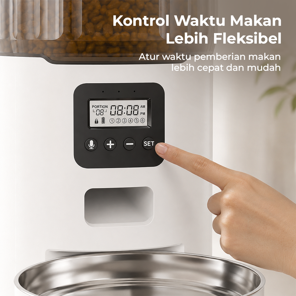 Repetsun Tempat Makan Hewan Peliharaan Otomatis Food Dispenser 4L - RPS4 Gambar produk Repetsun Tempat Makan Hewan Peliharaan Otomatis Food Dispenser 4L - RPS4 - 2