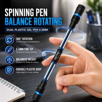 UEAV Spinning Pen Balance Rotating Pulpen Gel 0.5mm Dual Metal 1 PCS - 10RLS