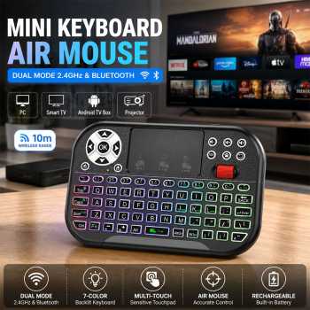 IDEA Keyboard Mini Touchpad Air Mouse Dual Mode 2.4GHz Bluetooth - M2