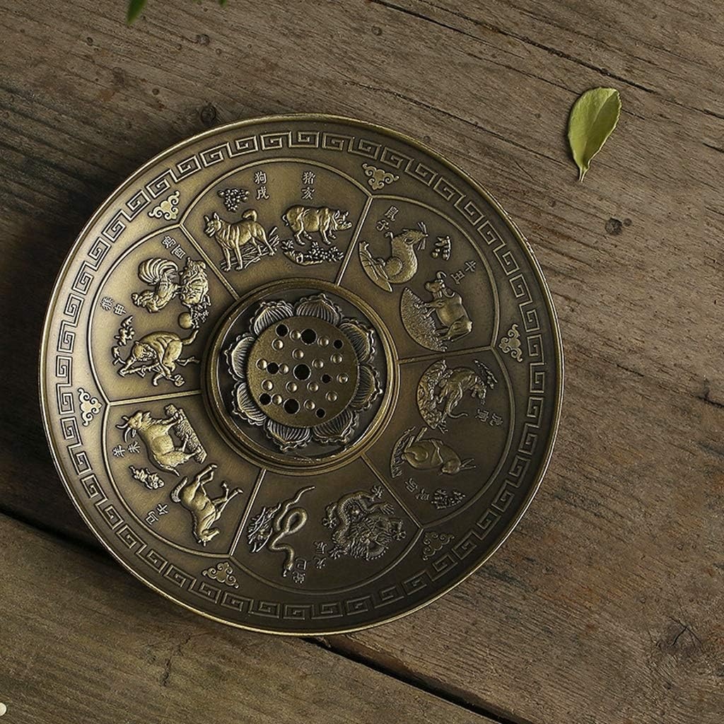 SAIJER Tempat Dupa Incense Stick Holder Burner Zodiac Plate 10cm - YN005 Gambar produk SAIJER Tempat Dupa Incense Stick Holder Burner Zodiac Plate 10cm - YN005 - 3