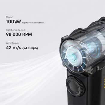 Gambar produk NITECORE Kipas Angin Portable CineWind Photography Fan 98000RPM 18W - CW20 - 2
