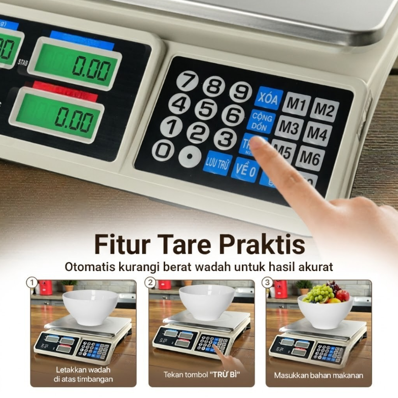 Protopic Timbangan Digital Buah Makanan Commercial Retail Scale 40kg - PT95 Gambar produk Protopic Timbangan Digital Buah Makanan Commercial Retail Scale 40kg - PT95 - 2