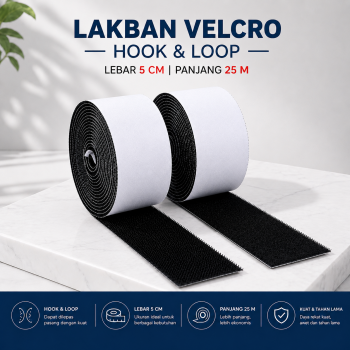 HAFINE Lakban Velcro Hook and Loop Magic Nylon Sticker - ZNK100