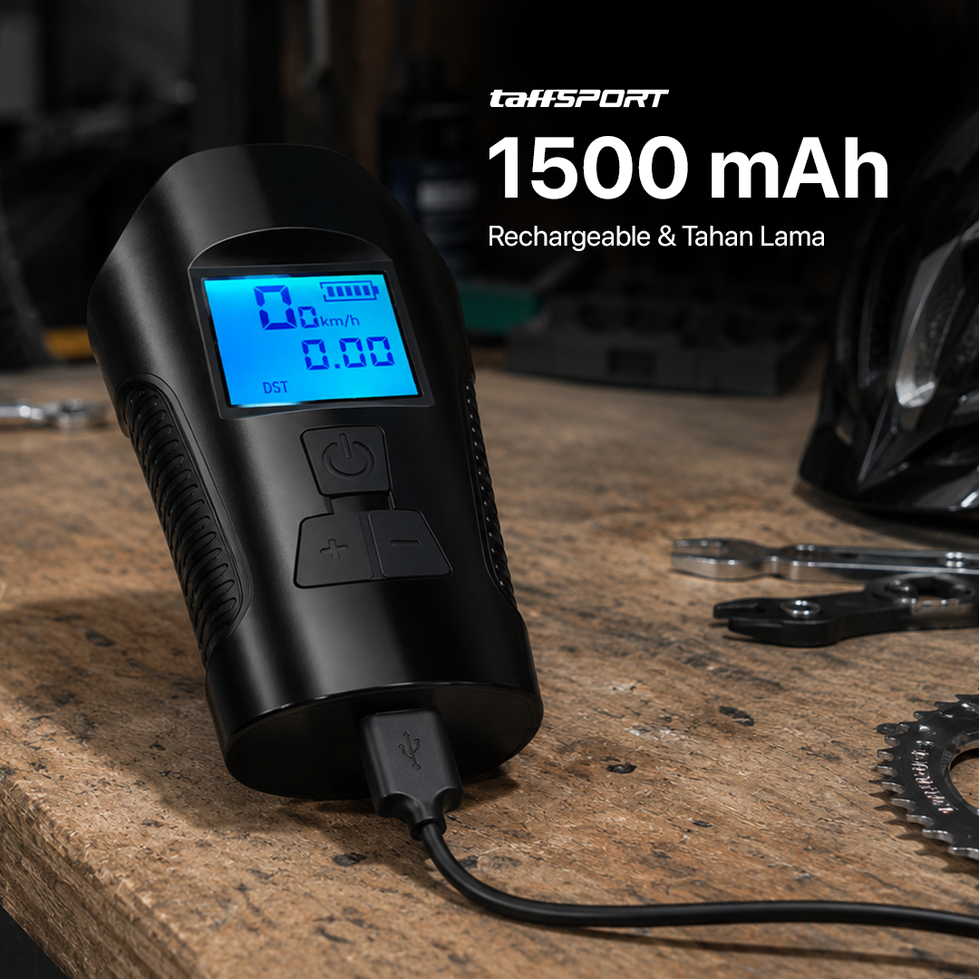 TaffSPORT Lampu Depan Sepeda LED Klakson Speedometer 1000 Lumens - XA-585 Gambar produk TaffSPORT Lampu Depan Sepeda LED Klakson Speedometer 1000 Lumens - XA-585 - 6