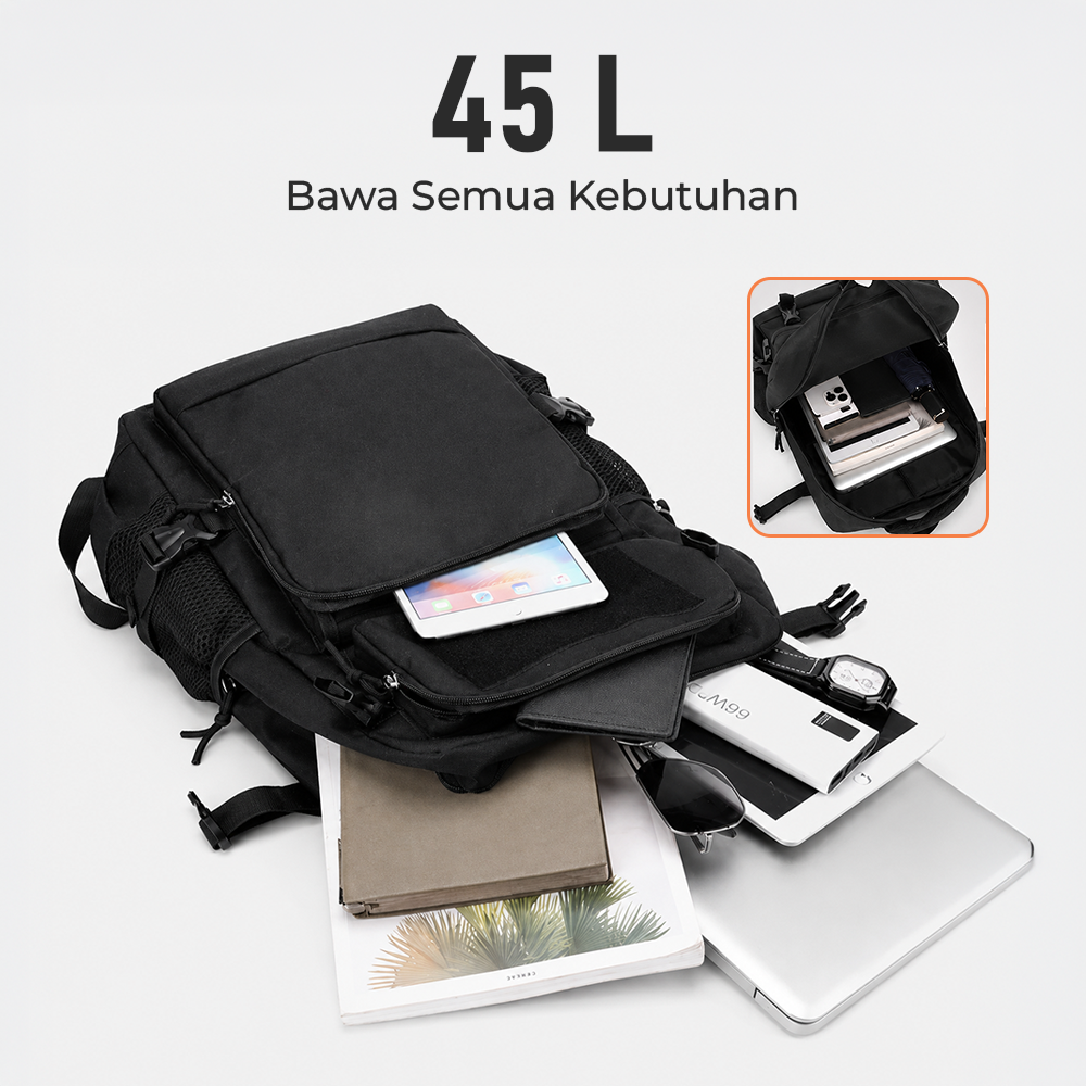 MOJOYCE Tas Ransel Kanvas Traveling Hiking Backpack Oxford Waterproof - MJ700 Gambar produk MOJOYCE Tas Ransel Kanvas Traveling Hiking Backpack Oxford Waterproof - MJ700 - 1