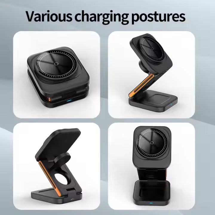 ZEBRONICS Wireless Charger 3in1 Foldable iPhone Apple Watch AirPods - IW20 Gambar produk ZEBRONICS Wireless Charger 3in1 Foldable iPhone Apple Watch AirPods - IW20 - 5