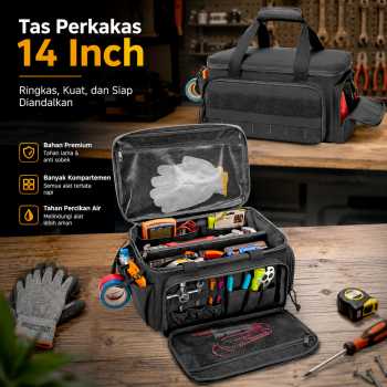 YISHENG Tas Perkakas Storage Tool Handbag Tear Resistant 14 Inch - ISY02
