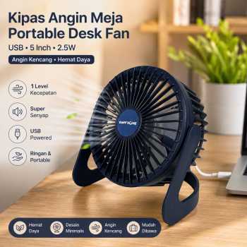 Gambar produk TaffHOME Kipas Angin Meja Portable Desk Fan USB 5 Inch 2.5W - YZ-007