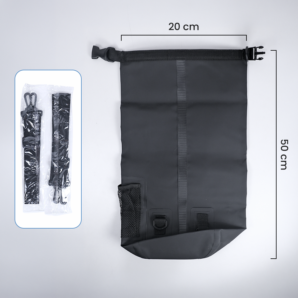 Dry Bag Waterproof Extra Pocket Backpack Strap Tas Tahan Air PVC 10L - OB-104 Gambar produk Dry Bag Waterproof Extra Pocket Backpack Strap Tas Tahan Air PVC 10L - OB-104 - 8