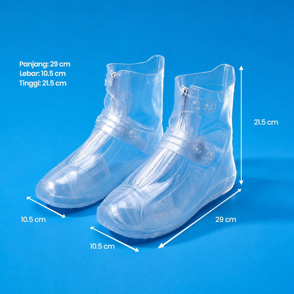 Rhodey Cover Sepatu Pelindung Anti Air Hujan PVC 1 Pair with Buckle 40-41 - F-100 Gambar produk Rhodey Cover Sepatu Pelindung Anti Air Hujan PVC 1 Pair with Buckle 40-41 - F-100 - Kemasan