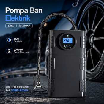 Fityle Pompa Ban Elektrik Portable Air Compressor 120W 3000mAh - EG316