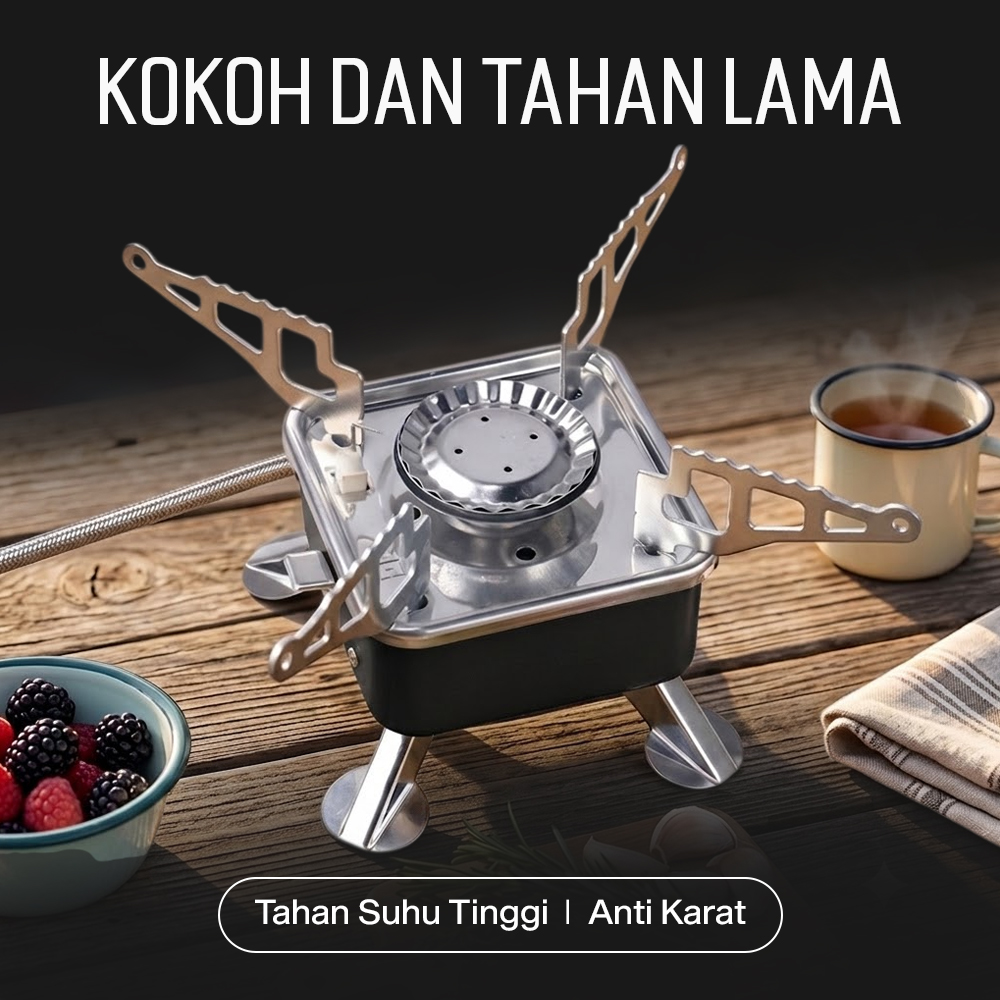 KOVAB Kompor Gas Portable Lipat Outdoor Ultralight Camping Stove - K-202 Gambar produk KOVAB Kompor Gas Portable Lipat Outdoor Ultralight Camping Stove - K-202 - 5