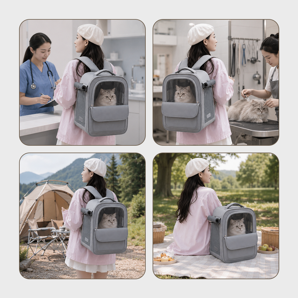 Moorpet Tas Kucing Anjing Pet Cargo Breathable Backpack Travel Oxford - M14 Gambar produk Moorpet Tas Kucing Anjing Pet Cargo Breathable Backpack Travel Oxford - M14 - 7