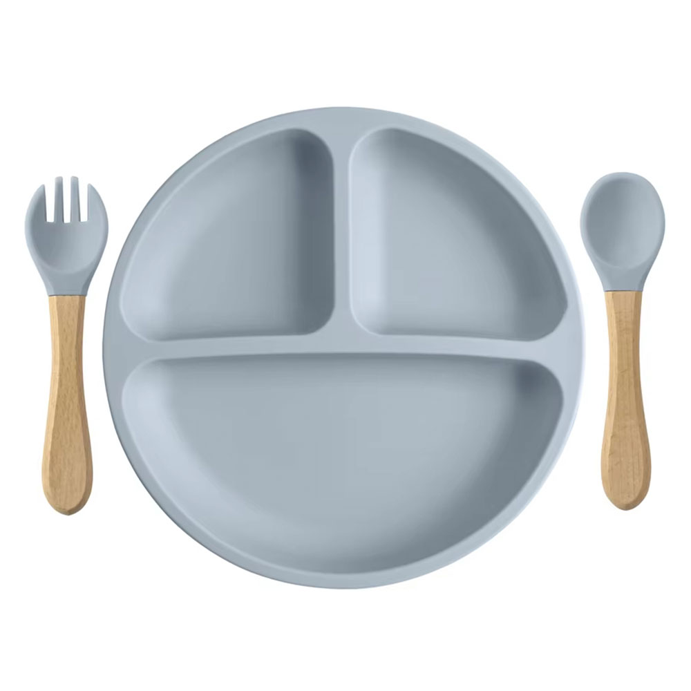 We Piring Silikon Bayi Anti Slip Alat Makan Silikon Baby Plate Suction - SGEE15 Gambar produk We Piring Silikon Bayi Anti Slip Alat Makan Silikon Baby Plate Suction - SGEE15 - Kemasan
