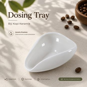 One Two Cups Coffee Dosing Tray Mangkok Takar Biji Kopi Keramik - OX40