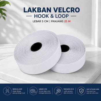 HAFINE Lakban Velcro Hook and Loop Magic Nylon Sticker - ZNK100