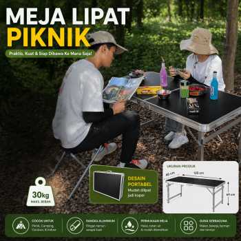 Januel Meja Lipat Outdoor Piknik Camping Portable Table 120x60x69cm - Jn51