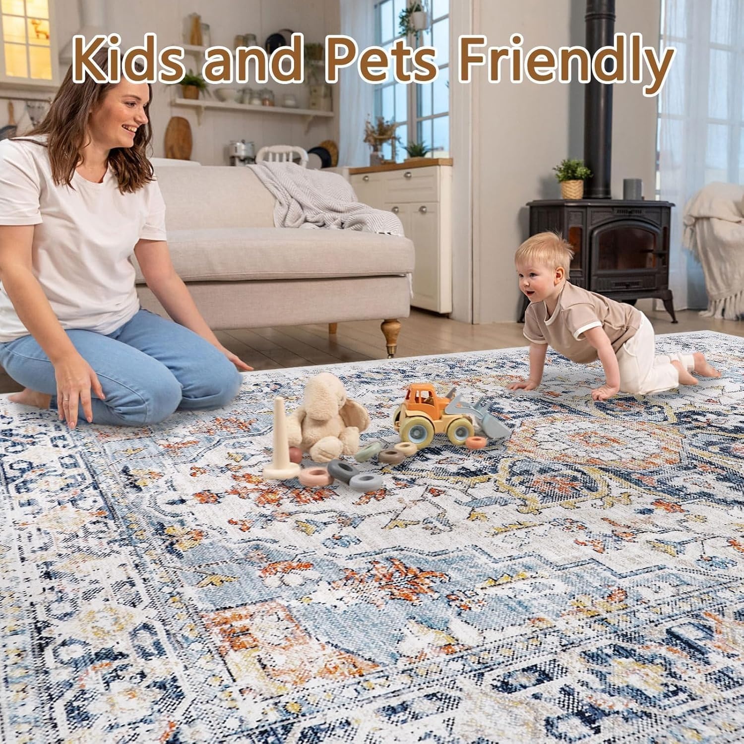 TaffHOME Karpet Lantai Permadani European Style Polyester 1.4x2M - BQ200 Gambar produk TaffHOME Karpet Lantai Permadani European Style Polyester 1.4x2M - BQ200 - 1