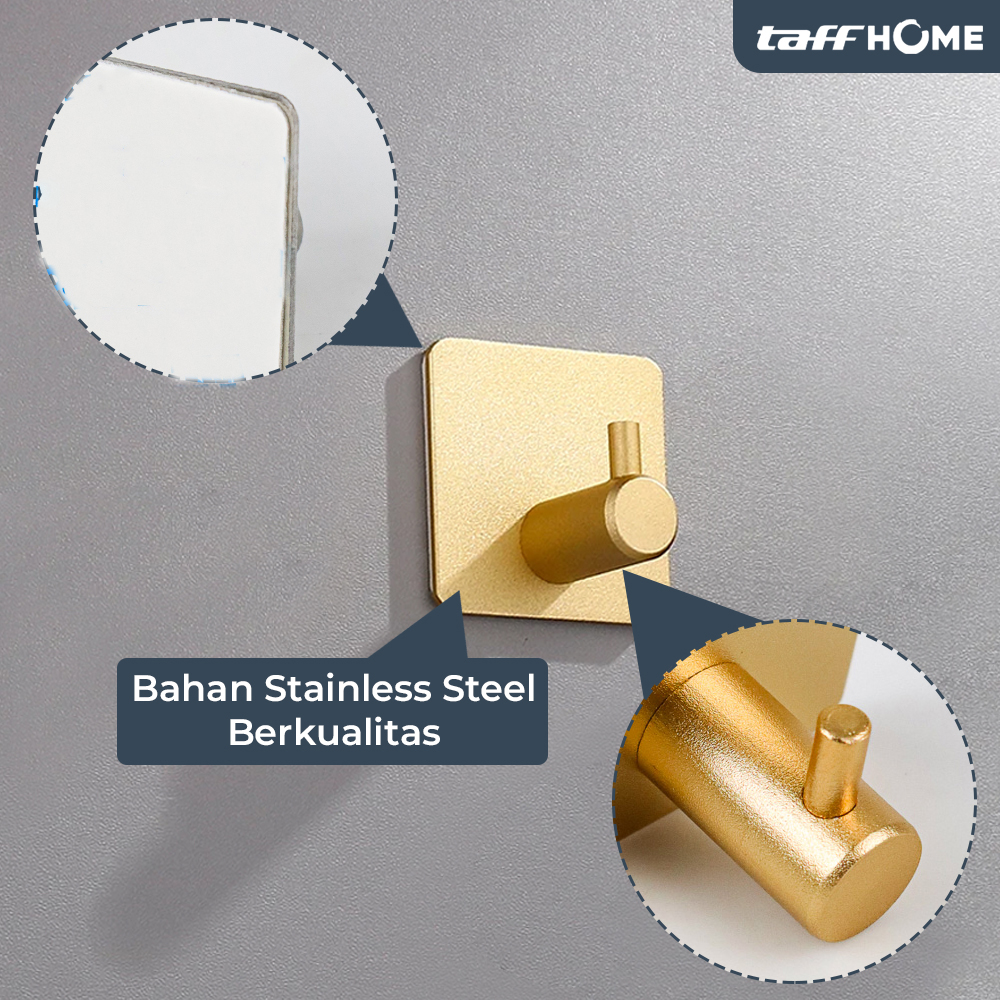 Gambar produk TaffHOME Gantungan Dinding Kapstok Hook Hanger Stainless Steel 201 - MT11 - 1