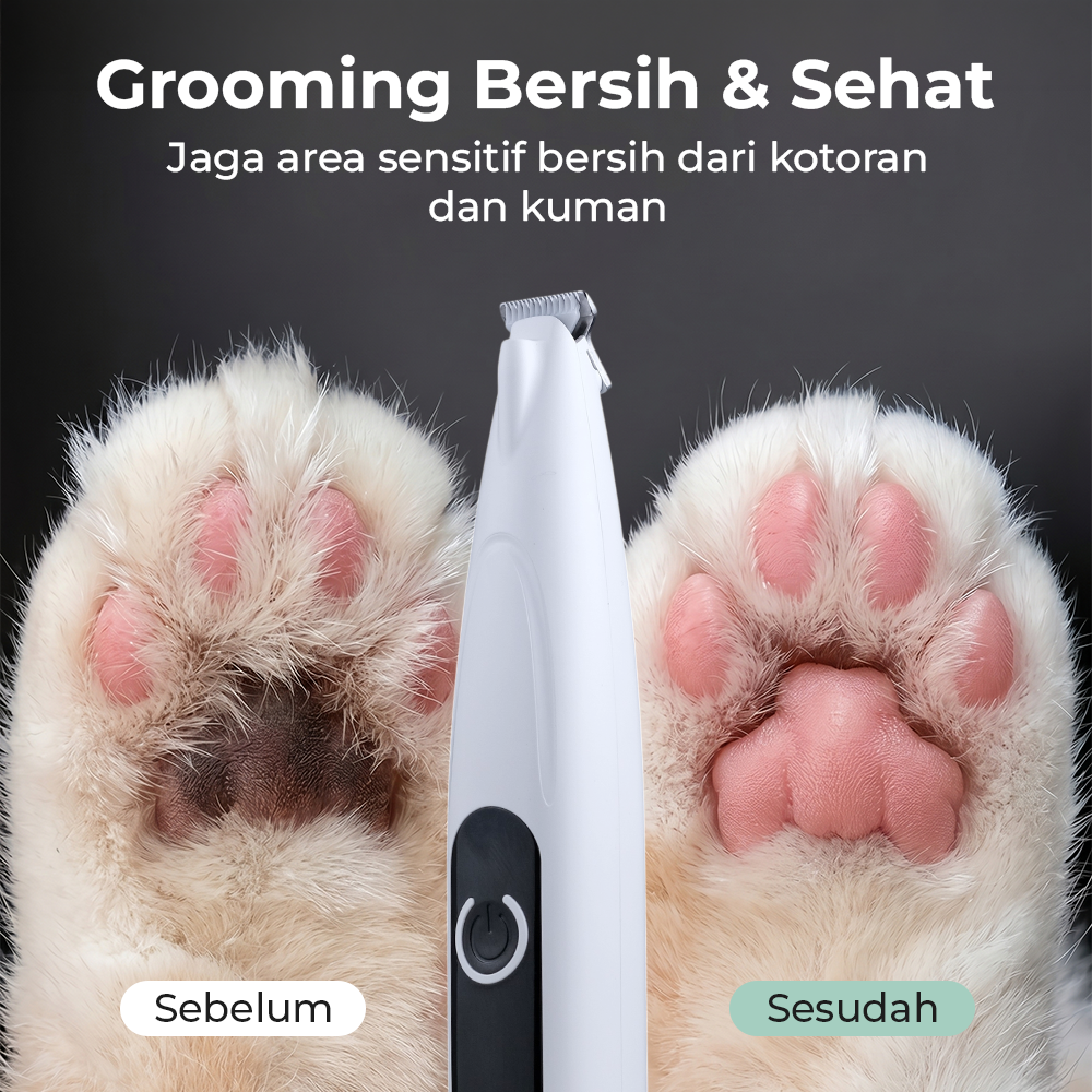 HWY Alat Cukur Bulu Kaki Hewan Elektrik Shaving Trimmer Pet 500mAh - H-410 Gambar produk HWY Alat Cukur Bulu Kaki Hewan Elektrik Shaving Trimmer Pet 500mAh - H-410 - 7