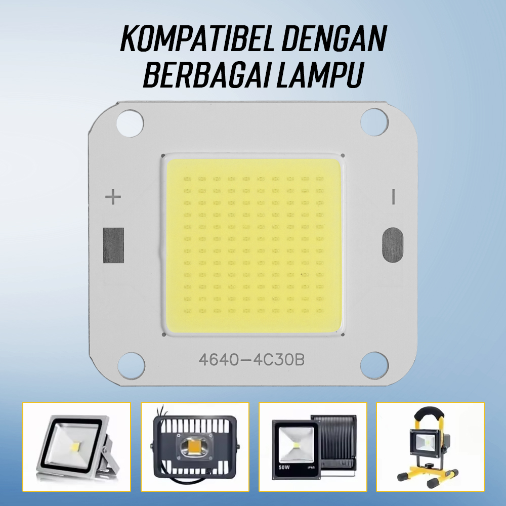 Ovicart Chip LED Lampu COB Floodlight Spotlight 12V 50W Cool White 6000K - COB4640-DC12-50 Gambar produk Ovicart Chip LED Lampu COB Floodlight Spotlight 12V 50W Cool White 6000K - COB4640-DC12-50 - 5