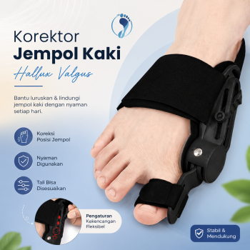 TaffOmicron Alat Korektor Pelurus Jempol Kaki Hallux Valgus Adjustable - MR-15