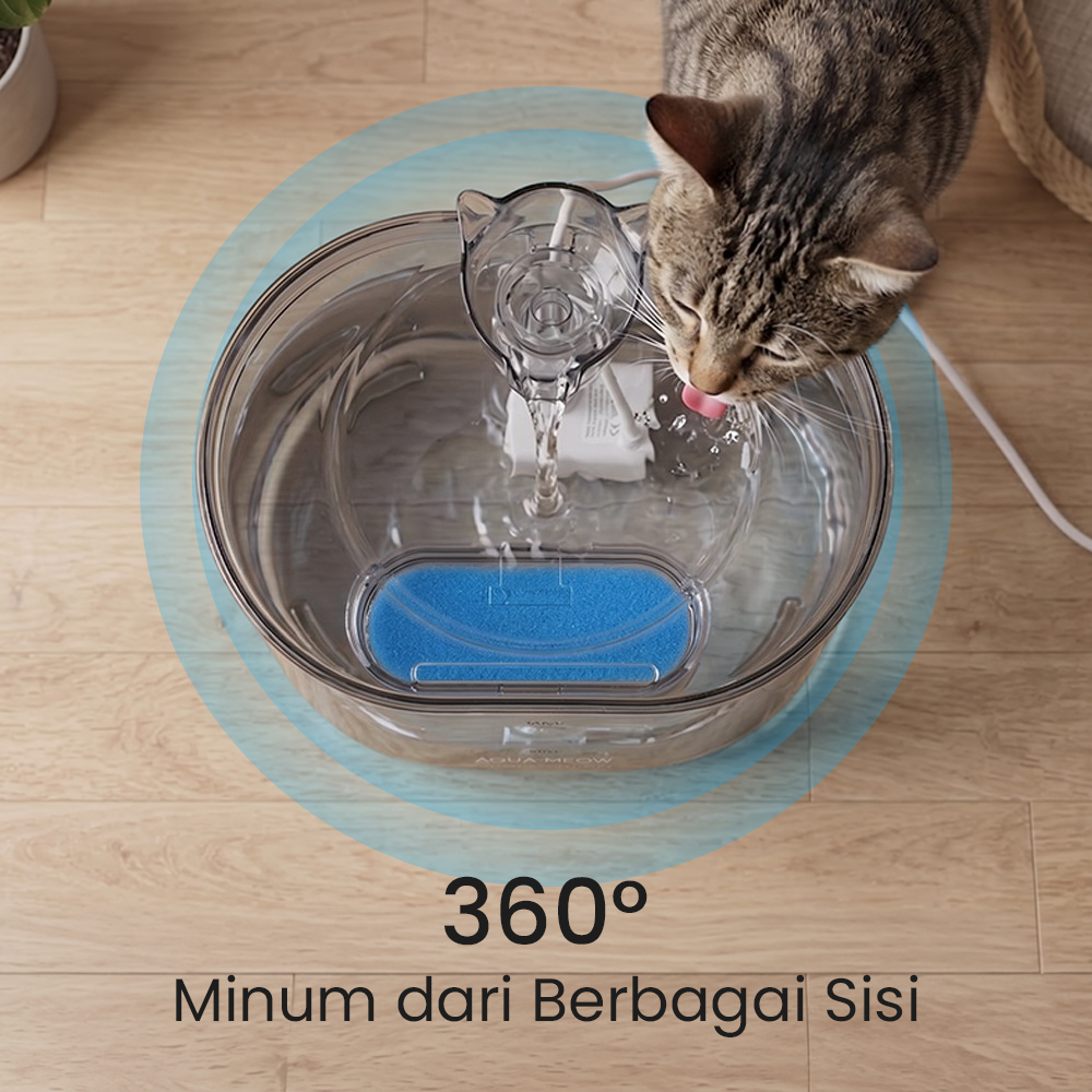 AECAT Water Dispenser Fountain 2 Mode Tempat Minum Kucing Anjing 2.2L - FT-66 Gambar produk AECAT Water Dispenser Fountain 2 Mode Tempat Minum Kucing Anjing 2.2L - FT-66 - 4