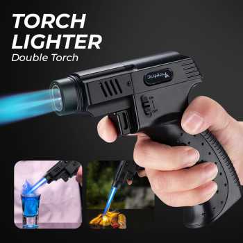 Firetric Korek Gas Lighter Double Torch Jet BBQ Cooking Welding Gun - M900