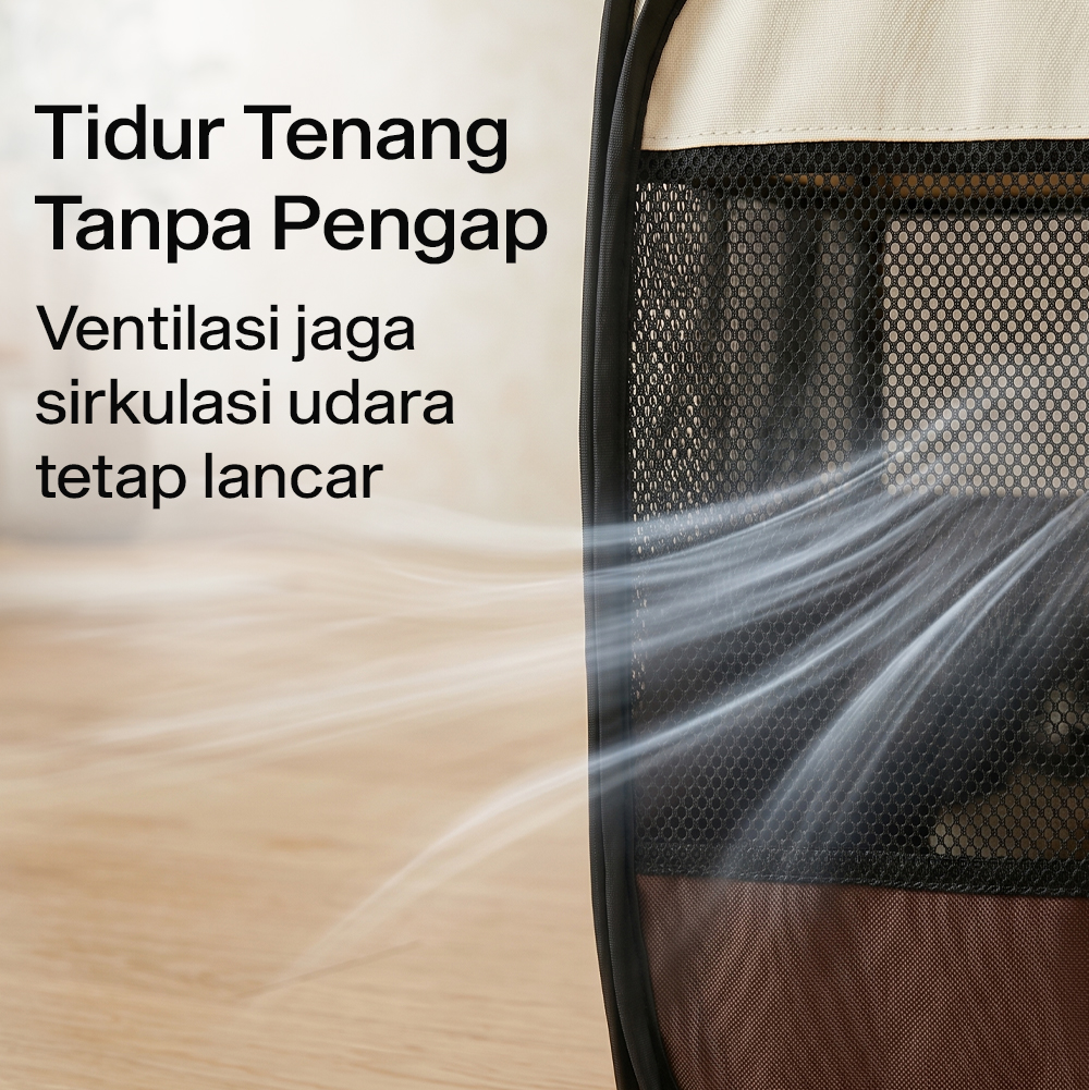 BRun Kandang Lipat Hewan Peliharaan Foldable Pet Cage Waterproof - WL00 Gambar produk BRun Kandang Lipat Hewan Peliharaan Foldable Pet Cage Waterproof - WL00 - 4
