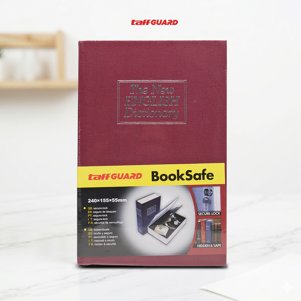 TaffGUARD Brankas Buku Kamus Kunci Manual Anti Maling Hidden Safe Box Sedang - KB-10L Gambar produk TaffGUARD Brankas Buku Kamus Kunci Manual Anti Maling Hidden Safe Box Sedang - KB-10L - Kemasan