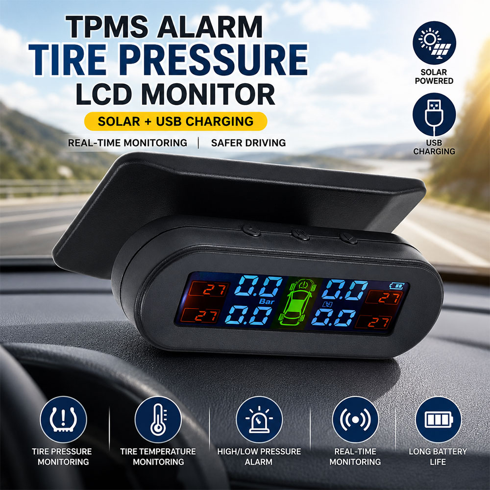 ACCES TPMS Alarm Pengukur Tekanan Ban Mobil Tire Pressure LCD Monitor - T10 Gambar produk ACCES TPMS Alarm Pengukur Tekanan Ban Mobil Tire Pressure LCD Monitor - T10 - Utama