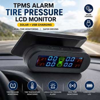 Gambar produk ACCES TPMS Alarm Pengukur Tekanan Ban Mobil Tire Pressure LCD Monitor - T10