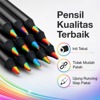 Gambar produk WEBOW Pensil Warna Rainbow Color Pencils Drawing Painting 10 PCS - XP003 - 3